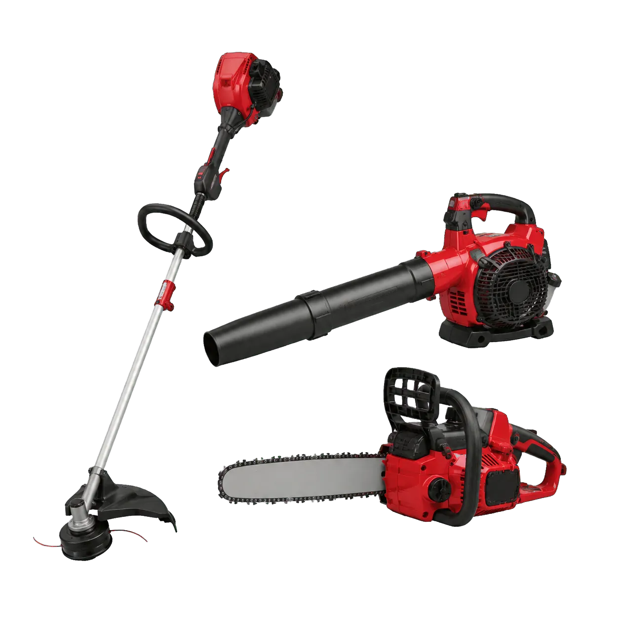 String trimmer, leaf blower and chainsaw