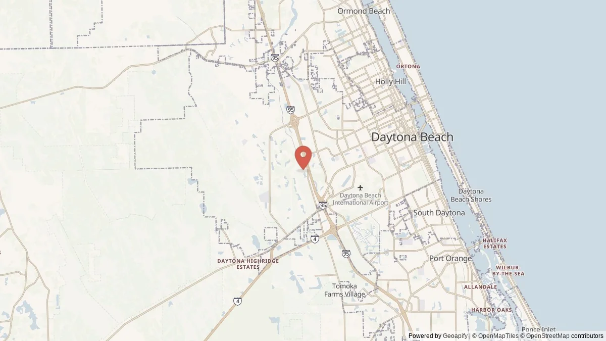 Daytona Beach, FL street-level map for geographic orientation
