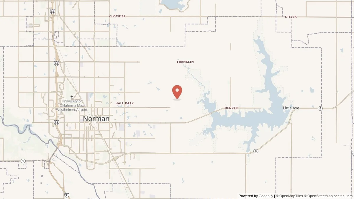Norman, OK street-level map for geographic orientation