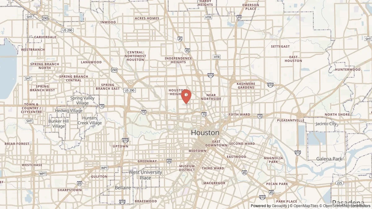 Houston, TX street-level map for geographic orientation